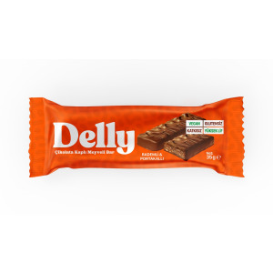 Delly Glutensiz Çikolata Kaplı Badem & Portakallı Bar 40G