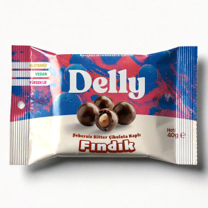 Delly Glutensiz Çikolata Kaplı Fındık 40G